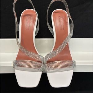 Call It Spring Glittering Silver and White Sandals